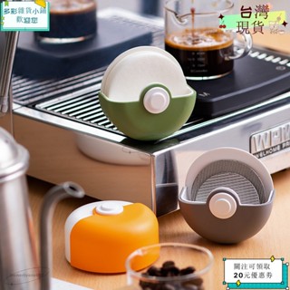 💙桃園出貨+可開發票💙可開收據A新品意式咖啡機手柄粉碗濾紙收納盒摩卡壺圓形濾紙收納架分水網儲存盒ｙｙｙ