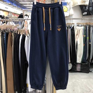 鹿小姐✨XL-6XL 大尺碼褲子 長褲 運動褲 哈倫褲 寬褲 大碼300斤休閑運動褲寬鬆燈籠褲加絨加厚貼標潮束腳哈倫