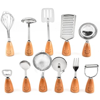 烘焙用品 烘焙用具 模具 DIY烘焙笑臉廚具套裝手持打蛋器開瓶器蛋清分離器廚房工具叉勺鏟