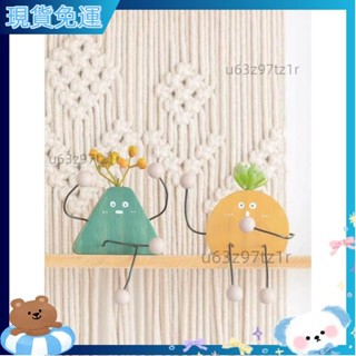優惠新品 木質可愛桌麵 電視櫃 小擺件 吊腳娃娃 北歐ins 日式擺設 家居裝飾品 桌麵擺件 木頭人書桌小擺件 ES9