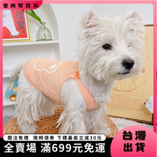 🍑蜜桃臀🍑【臺灣免運】寵物衣服 狗狗衣服 狗狗Ins糖果色吊帶背心 卡通小熊背心 帶牽引扣 貓貓吊帶背心 泰226