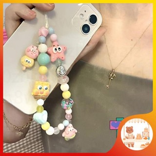 【臺灣出貨】串珠手機鏈✨原創海綿寶寶串珠手機鏈包包掛件ccd掛飾可愛女友禮物ins相機鏈卡通手機鏈串珠手機繩手機掛繩Q5