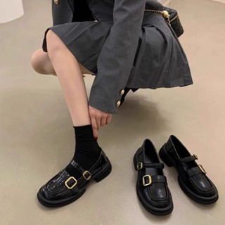 樂福鞋 女鞋 大碼 牛津鞋 平底鞋 懶人鞋 皮鞋 大碼女鞋41-43真皮英倫風小皮鞋女加肥加寬瑪麗珍樂福鞋