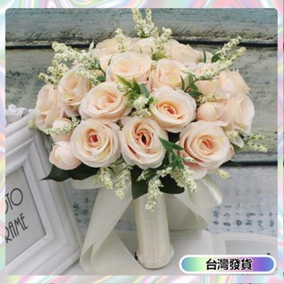 【🔥臺灣發貨🔥】韓係手捧花 新娘花束手捧花新娘韓式婚禮結婚領證模擬花束森係婚紗攝影拍照道具手捧花 外拍 影樓拍攝花