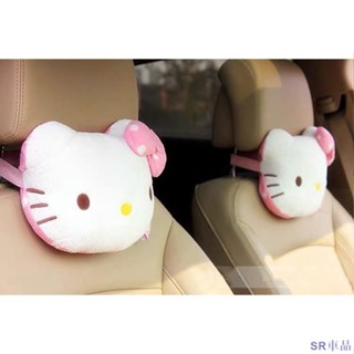 優選關注😻創意車用頭枕用品新款可愛Hello Kitty卡通車用汽車頭枕車枕頭護頸枕靠枕 抱枕