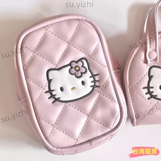 全網低價🌸HelloKitty菱格收納包日韓可愛天使卡片相機包ccd收納包