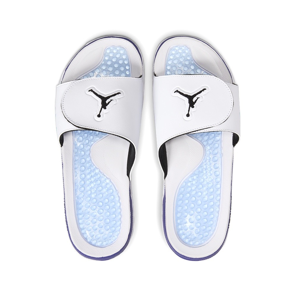 Nike Jordan Hydro V Retro 男 白紫 魔鬼氈 喬丹 休閒 運動 拖鞋 555501-103