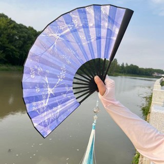 🔥48H出貨 古風摺扇 漢服旂袍扇子 古風摺扇隨身攜帶小扇子兒童夏天舞蹈絹布扇男中國風撕不爛折疊扇