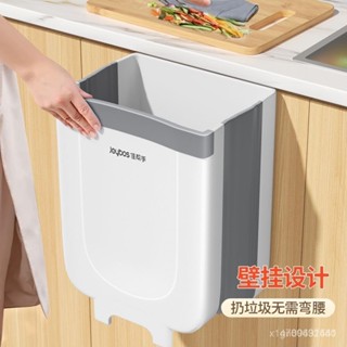🌸日本好貨💖 廚房垃圾桶 可折疊櫃門懸掛垃圾桶 大容量家用折疊 省空間收納 TOZA