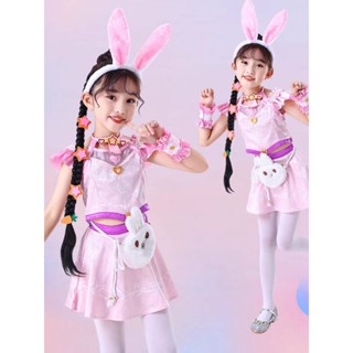 特價Ⅱ六一兒童演出服鬥羅cos女套裝小舞裙子小五衣服動漫公主裙大陸