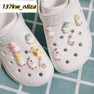 卡通鴨系列歪頭鴨藍帽鴨黃帽鴨Crocs Jbbtz首飾配件材料洞洞鞋配飾花園鞋花可愛鞋釦 特惠