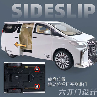 【限時下殺】汽車模型埃爾法車模兒童玩具車燈光音樂可開門汽車汽車模型六開門慣性小汽車慣性模擬商務車阿爾法聲光玩具車6.1