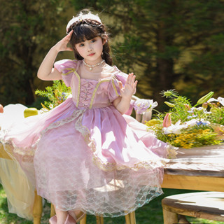 ✨[2025夏新款]女童洛麗塔公主裙 | 宮廷風泡泡袖錶演禮服 兒童節必備 | 純棉透氣 | 3-10嵗高檔童裝