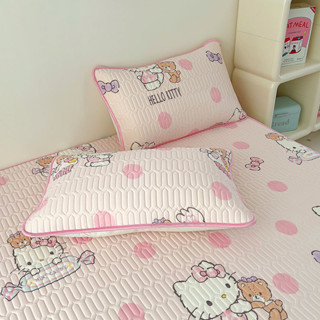 枕頭🎁睡眠枕頭🎁兒童枕頭卡通風三麗鷗櫻桃美樂蒂乳膠涼席枕套夏季涼感絲48*74cm枕套枕芯