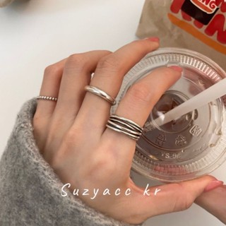 戒指 戒子 複古做舊交叉纏繞戒指女ins小眾設計感開口可調節食指戒尾戒指環 4OBR