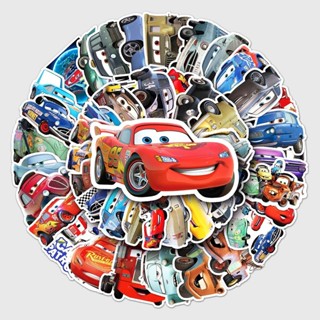 【在臺出貨】[滿99出貨]50張汽車總動員創意卡通動畫貼畫手帳機車頭盔滑板行李箱裝飾貼紙