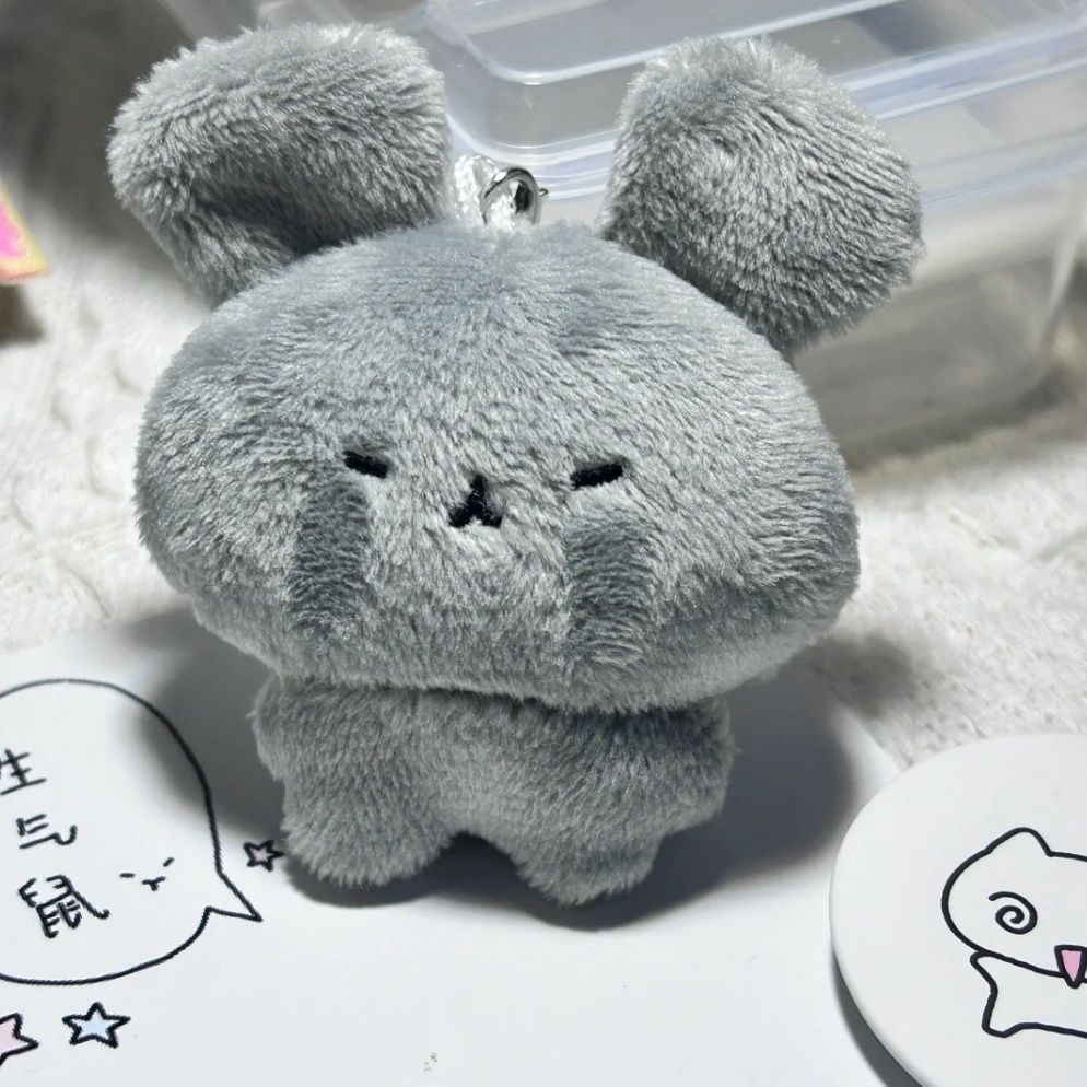 夏季新品🔥🔥萌萌小白鼠鼠小灰鼠鼠毛絨掛件 公仔書包掛飾送禮物鑰匙扣精緻