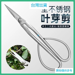 桃園出貨（免運）全不鏽鋼 園藝剪 葉芽剪 嫩芽剪刀 插花盆景枝葉剪修枝 小枝剪加厚長杆