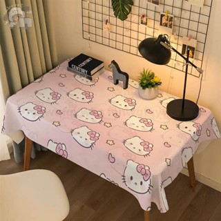 🔥全臺超低價🔥 ⊱絨布布料⊰ [店鋪熱銷]HelloKitty週邊桌布卡通可愛少女心宿捨臥室書桌防塵布茶幾餐桌布