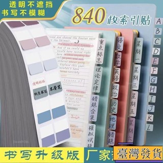 【免運特賣】莫蘭迪標簽紙質索引貼透明標簽便簽貼紙活頁本目錄分類貼記號標記 NHE7sadh