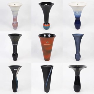 💥工廠價💥日本進口池坊標準花器信樂燒特大花瓶 日式花道插花器皿擺件生花