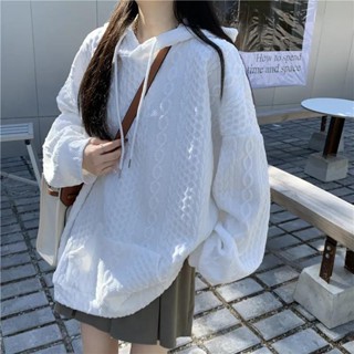 【小雲雀】長袖上衣女 帽T 連帽衛衣女 韓版新款小個子oversize慵懶風長袖上衣 女生上衣 長袖t恤 女裝