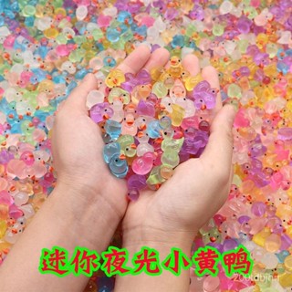 【新品特惠】 彩色夜光小鴨子迷你微縮模擬動物模型diy配件桌麵擺件兒童玩具