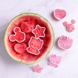 💗臺灣出貨💗切西瓜模型可愛造型小貓餅幹卡通貓磨具愛心模具心形水果壓花神器