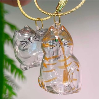 透明貓毛收納盒吊飾 膠囊扭蛋貓毛收納盒 貓咪造型貓毛收集吊飾 貓毛毛髮收集紀念掛件鑰匙扣 貓毛收納扭蛋1