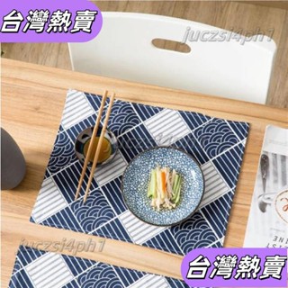 **新店開業*浮世繪印花餐墊 居家 日式 棉麻 亞麻 隔熱 防護 桌面 餐桌 西餐墊 餐墊 浮世繪 30x40 防118