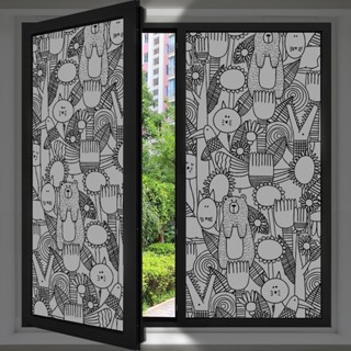 玻璃貼膜衛生間浴室玻璃膜防窺家用窗戶透光不透明玻璃貼紙 玻璃窗貼 隱私貼玻璃貼紙全遮光防窺窗戶貼膜簡約黑色係臥室
