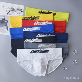 專櫃超讚品質💯Aussiebum新款冰絲男士內褲超薄透氣三角褲低腰性感男青年褲頭 YQ3S