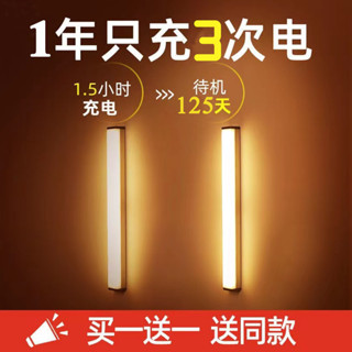 【熱賣中】LED小圓燈 充電led人體感應燈帶自粘無綫櫥櫃燈免接綫鞋櫃衣櫃廚房酒櫃燈條