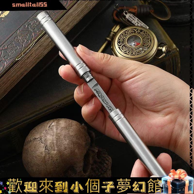《精品優選》【霸王棍】龍泉鍛打棍刀迷你不鏽鋼錳鋼一體茶刀茶針把玩擺件茶器