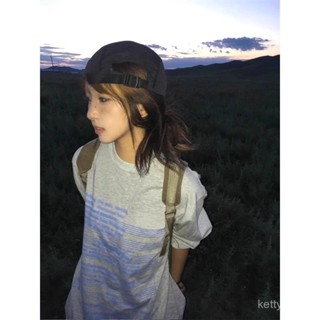 美式複古長袖T恤女秋季新款樂譜印花情侶衛衣寬鬆潮牌圓領上衣ins