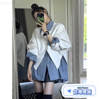 🎶小鈴音Isletune🔔推薦🔔外套兩件套大碼女裝運動套裝小個子女生套裝店鋪熱銷新款春秋小眾韓版長袖襯衫女設計感高