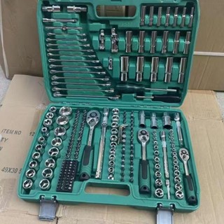 216件套72齒汽修工具汽車維修組套套筒扳手組合工具維修 家用工具組 五金工具 工具箱 多功能汽車輪胎維修專用拆裝套筒