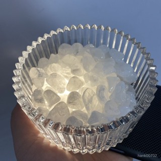 本島出貨🚚 天然水晶消磁磁石ins擺件容器首飾帶蓋收納盒碎石玻璃碗凈化透明