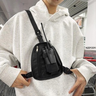 胸包男款❤ 男女通用多功能胸包小眾設計感戰術胸包戶外運動騎行包個性馬甲包