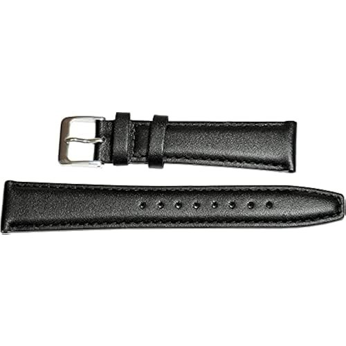 【日本直送】SEIKO 精工 腕錶錶帶 17mm 牛皮褶皺壓花 男士 黑色