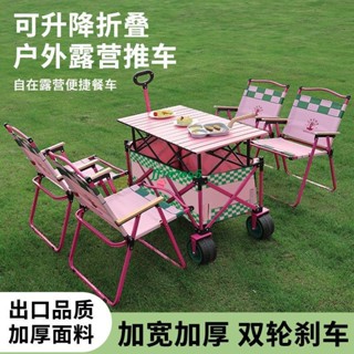 小推車 擺攤小推車 簡易小推車 萬能小推車 折疊桌野營車 戶外小推車 夜市小推車 粉色露營車
