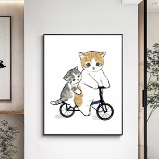 優選✼現代裝飾畫#無框畫#中式貓咪客廳沙