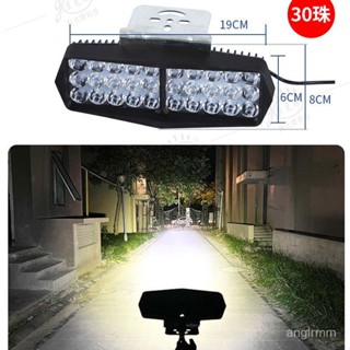 🔥臺灣出貨🔥【30天熱銷2569件】免接綫電動車燈led強光車燈電瓶車籃改裝超亮led大燈12V-80V通用