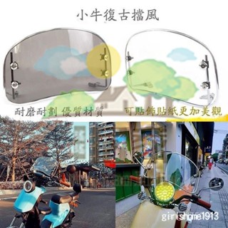 🔥桃園出貨 通用 擋風鏡 風鏡 復古 街車 改裝 裸把通用型風鏡 擋風闆 檔車 電動車 摩託車 複古改裝通用 橢圓銀