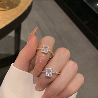 免運💍璀璨閃鑽韓國奢華氣質網紅開口可調節戒指時尚簡約食指戒指環韓國 純銀戒指 戒指男女告白禮物 情侶對戒 銀飾 3PIA