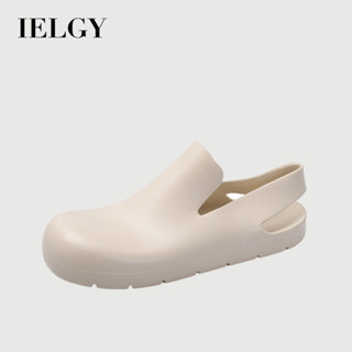 IELGY 防滑平底雨鞋夏季沙灘橡膠涼鞋韓版