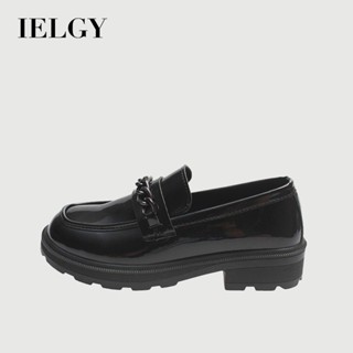 IELGY 英倫風女薄款透氣百搭小皮鞋
