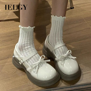 IELGY 圓頭百搭厚底皮鞋女英倫風夏季2025新款復古瑪麗珍鞋