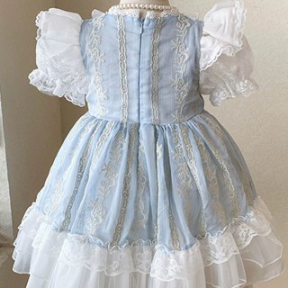XL 女童公主裙 甜美可愛 洋氣 女童禮服女童連衣裙夏季洋氣兒童宮廷風洛麗塔裙子時髦蓬蓬裙女寶寶公主裙