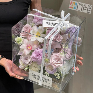 🎉亞克力禮盒 透明花盒 方形鮮花盒 禮品包裝盒 花束禮盒 展示盒 永生花禮物空盒